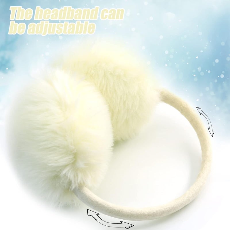 FSTEOE Winter Ear Muffs Women Warm Earmuff Girls Ear Warmers Soft Plush Outdoor Adjustable Ear Cover - Image 3